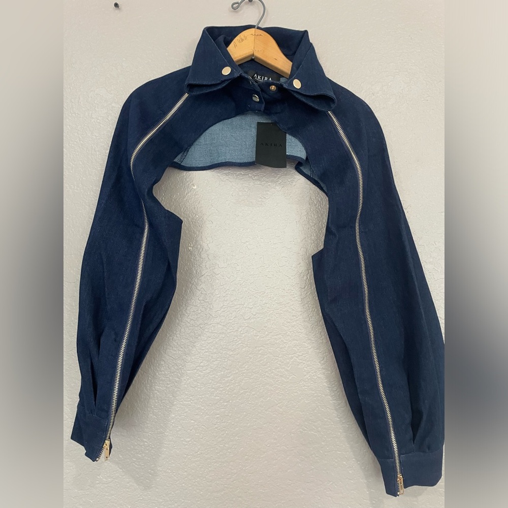 Akira denim bolero dark blue size medium